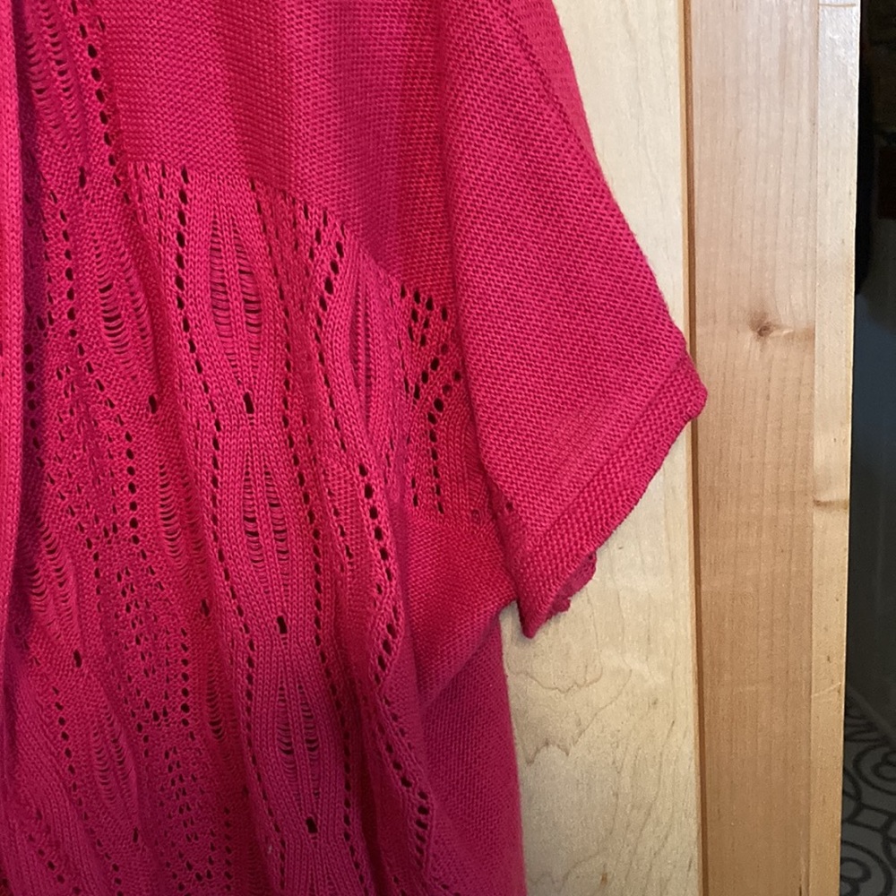 RUBY RD. cardigan. Size XL. Dark rose pink. - Picture 4 of 6